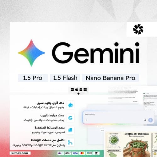 اشتراك Google Gemini Pro | جوجل جيميناي برو